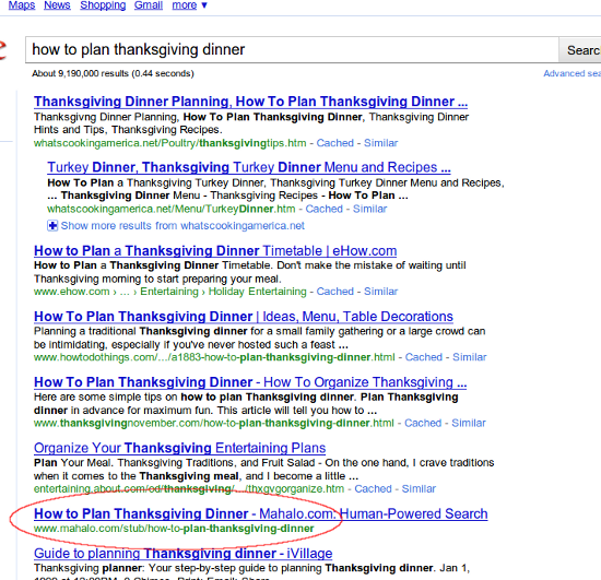 how to plan thanksgiving dinner stub listing