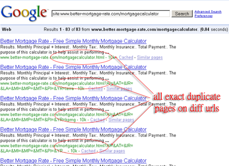 Phantom pages indexed by Google