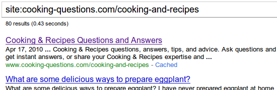 The completely different Cooking *and* Recipes category