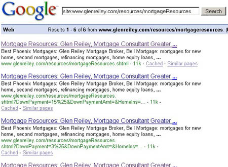 GlenReily.com calculator serps