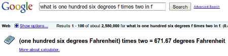 No conversion involved, Google Calculator still gets it wrong?