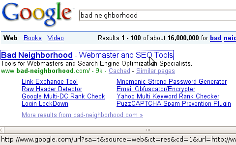 Google real serps url