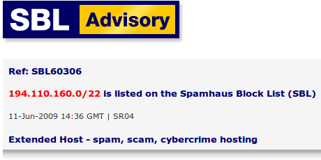 Extended Host - spam, scam, cybercrime hosting